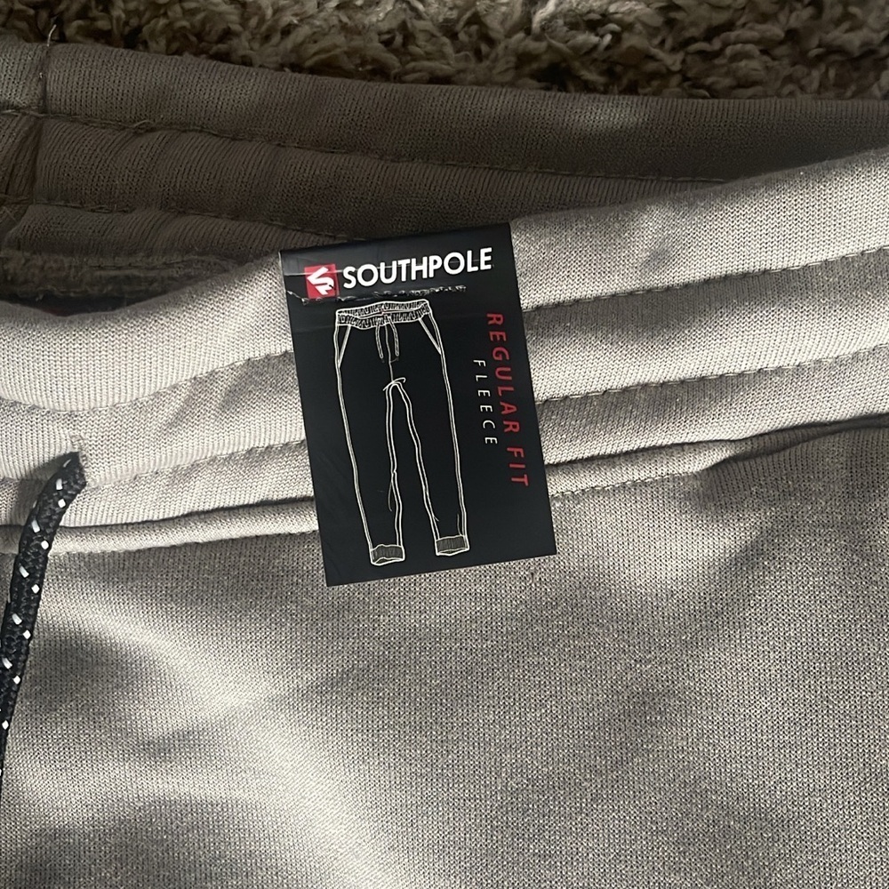 South Pole Gray Fleece Joggers with Black Accents - Picture 4 of 13